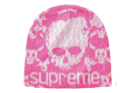 Supreme Vanson Leathers Skull Benie Pink