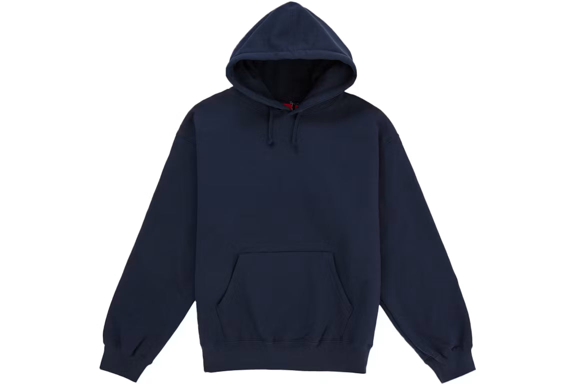 Supreme Satin Applique Hoodie (2026) Navy