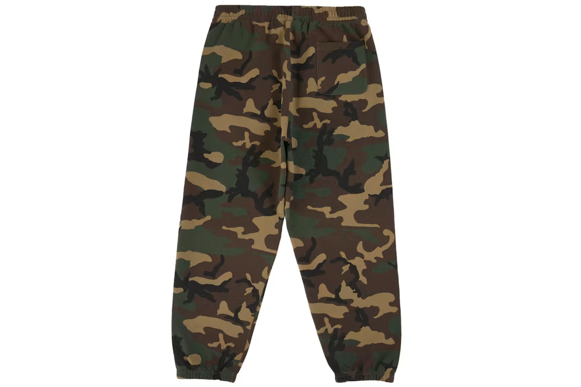 Supreme Satin Applique Sweatpants (2026) Woodland Camo