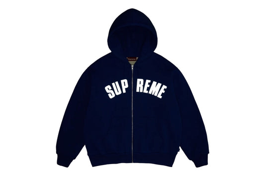 Supreme Arc Thermal Lined Zip Up Hooded Sweatshirt Blue