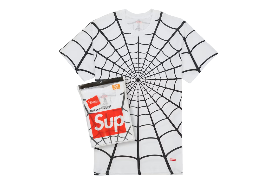 T-shirt Supreme Hanes Spider Man (Pack of two) White