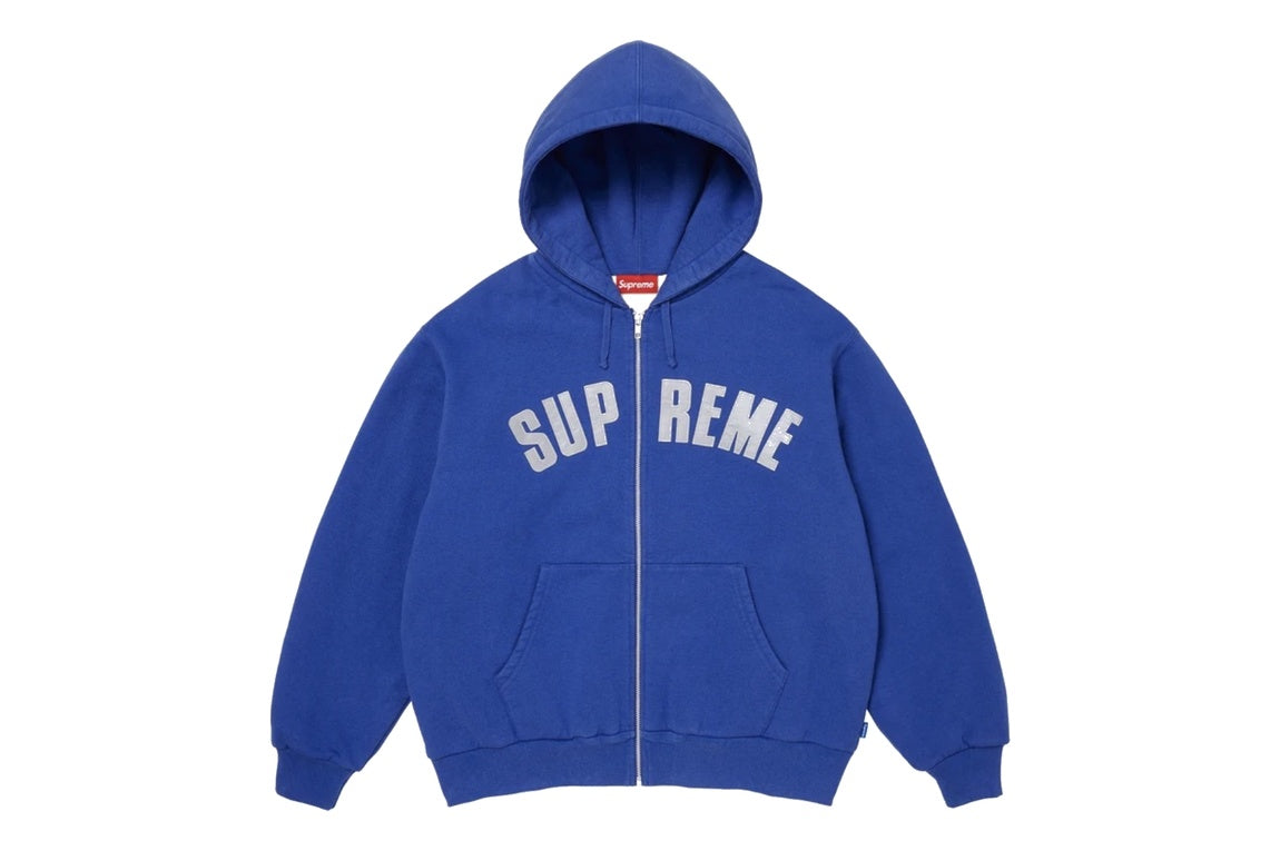 Supreme Arc Thermal Lined Zip Up Hooded Sweatshirt Blue