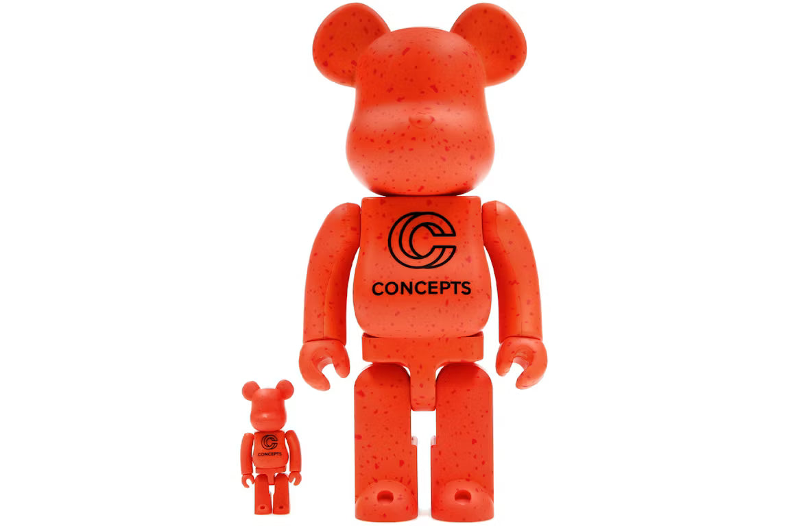 Bearbrick x Concepts Orange Lobster 400% and 100% set