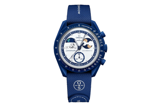 Swatch x Omega Bioceramic Moonswatch Mission to Earthphase Moonshine Snoopy Gold