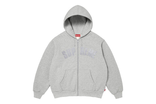 Supreme Arc Thermal Lined Zip Up Hooded Sweatshirt Grey