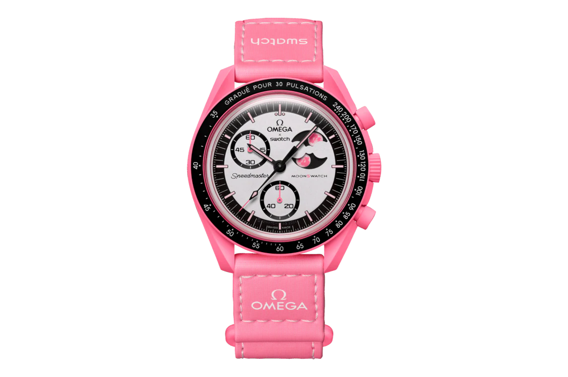 Swatch x Omega Bioceramic Moonswatch Mission to Moon Pink