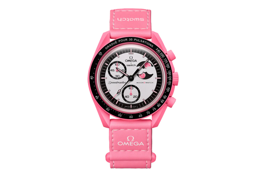 Swatch x Omega Bioceramic Moonswatch Mission to Moon Pink
