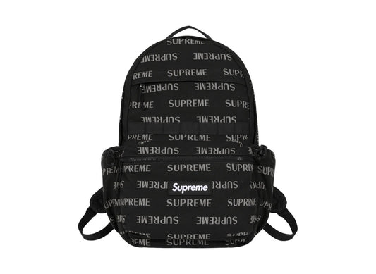 Supreme Backpack Repeat Logo Black
