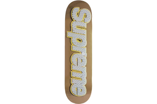 Supreme Skateboard Deck Gold Bling Box Logo