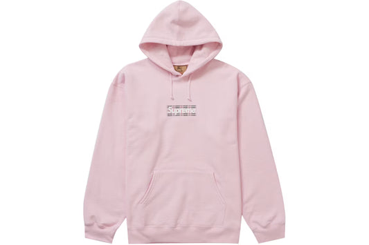 Supreme Box Logo Hoodie x Burberry Pink