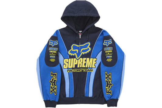 Supreme Hoodie Fox Racing Blue