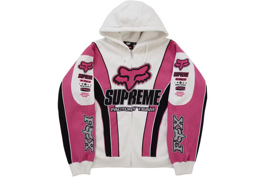 Supreme Hoodie Fox Racing Pink