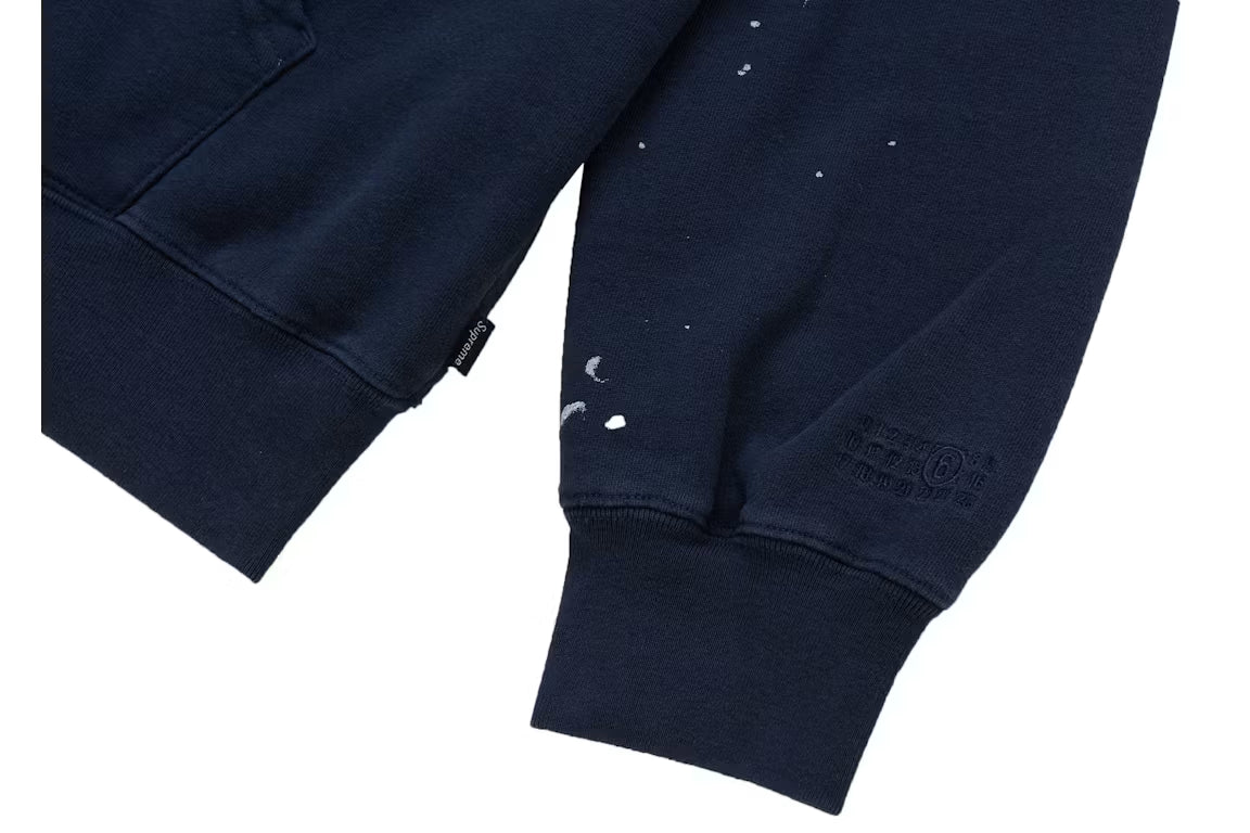 Supreme Box Logo Hoodie MM6 Maison Margiela Navy