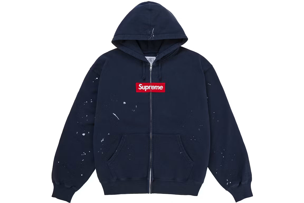 Supreme Box Logo Hoodie MM6 Maison Margiela Navy