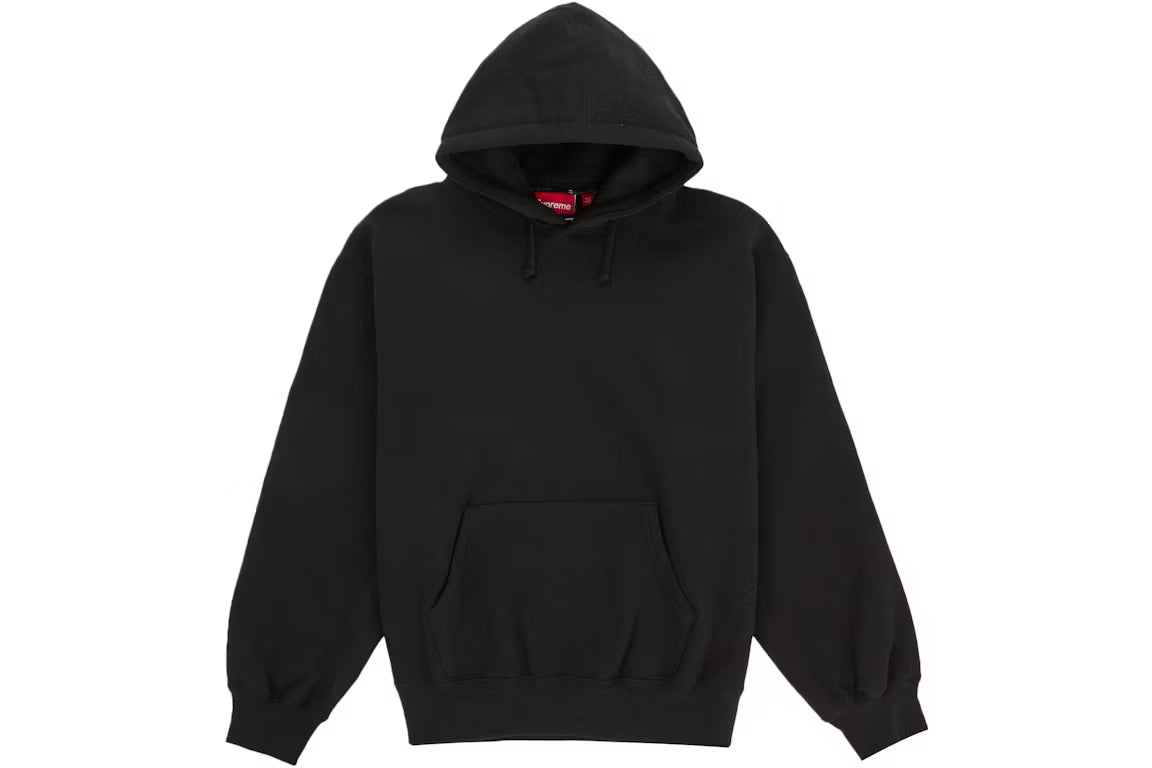 Supreme Satin Applique Hoodie (2026) Black