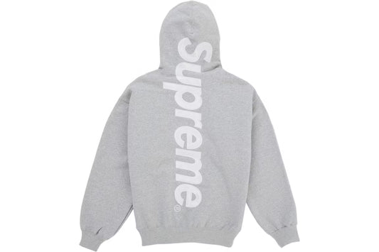 Supreme Satin Applique Hoodie (2026) Grey