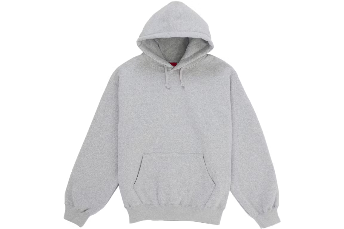 Supreme Satin Applique Hoodie (2026) Grey