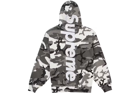Supreme Satin Applique Hoodie (2026) Snow Camo