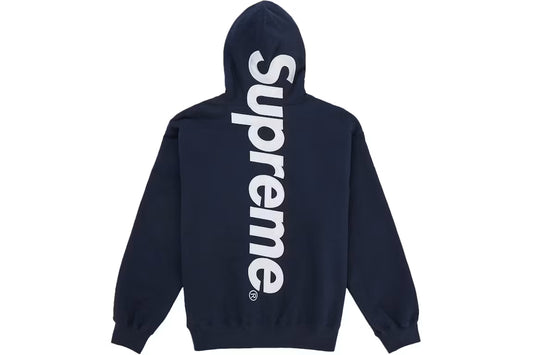 Supreme Satin Applique Hoodie (2026) Navy