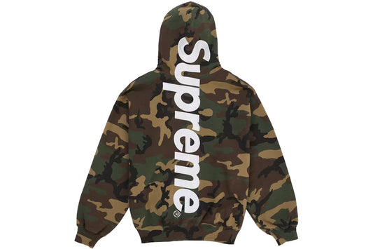 Supreme Satin Applique Hoodie (2026) Woodland Camo