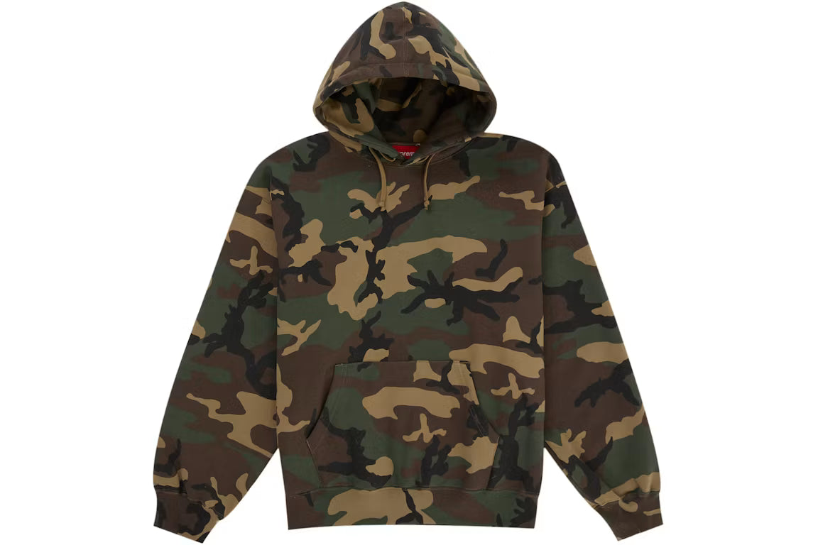 Supreme Satin Applique Hoodie (2026) Woodland Camo
