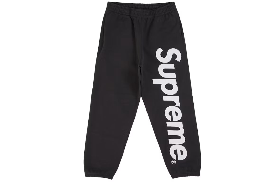 Supreme Satin Applique Sweatpants (2026) Black
