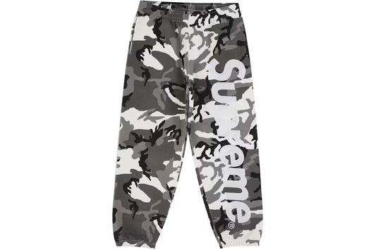 Supreme Satin Applique Sweatpants (2026) Snow Camo