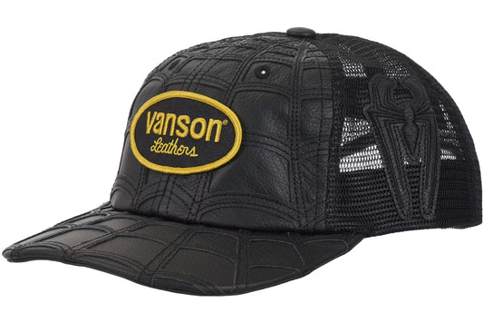 Supreme Vanson Leathers Spider-Man Cap Black