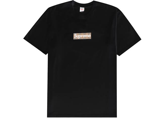 T-shirt Supreme x Burberry Box Logo Black
